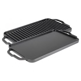 Lodge Chef's 19.5x10" Cast Iron Reversible Grill/Griddle